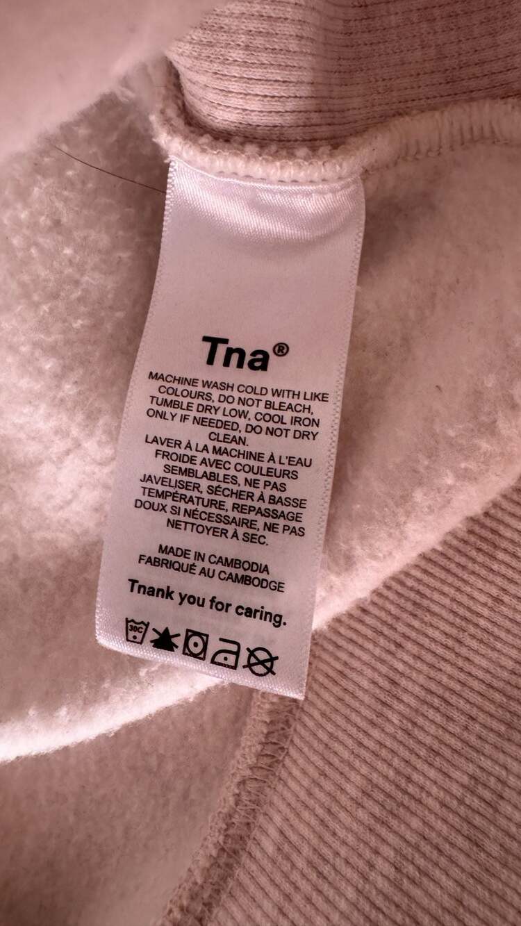Tna Cozy Fleece Boyfriend Hoodie in Oatmeal Heather - Picture 4 of 5